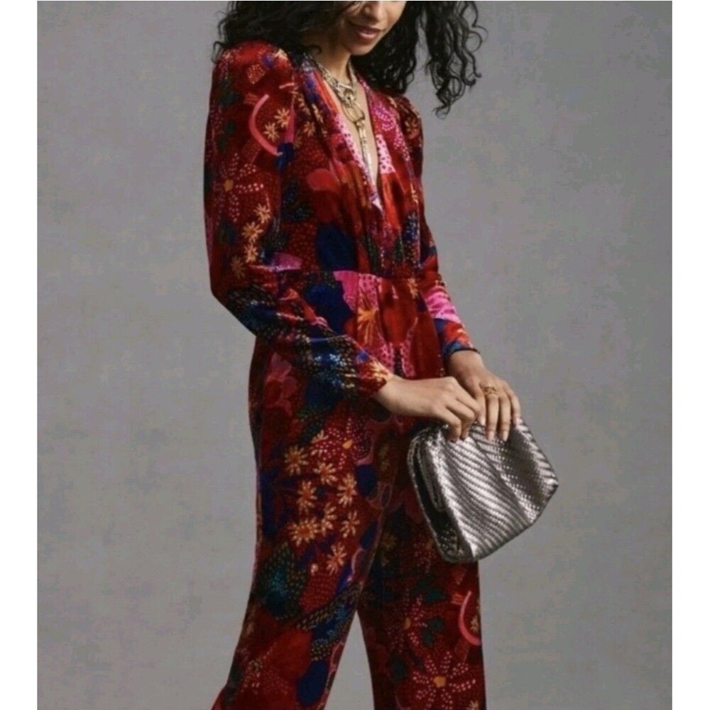 Anthropologie X Farm Rio Snake Jumpsuit Large Multicolor NWT $310 - Picture 3 of 7